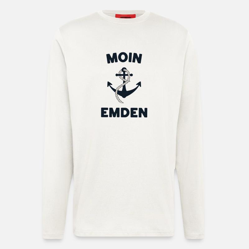 Moin Emden – Conception d’ancres maritimes - Manches longues bio décontracté fabriqué en UE - OFF WHITE