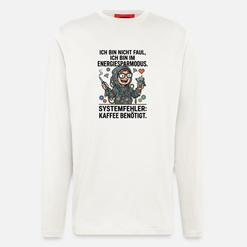 Technik Nerd Löten Roboter DIY - Langarmshirt - made by SPREAD  - OFF WHITE