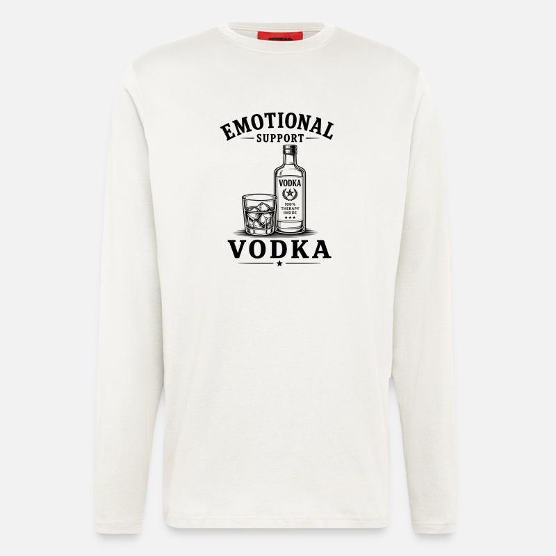 Emotional Support Vodka - Longsleeve - made by SPREAD  - OFF WHITE