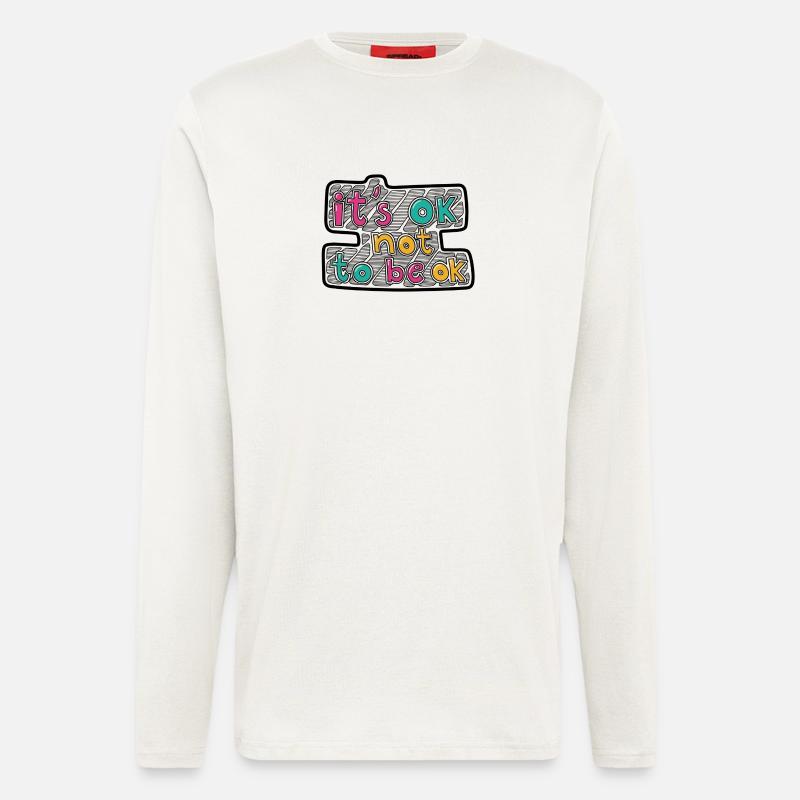 It's ok, not to be ok - Langarmshirt - made by SPREAD  - OFF WHITE