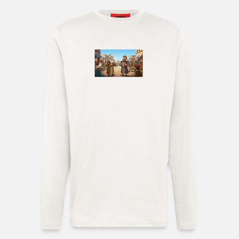 Lebensweisheiten & Dialog: Der weise Rat - Langarmshirt - made by SPREAD - OFF WHITE