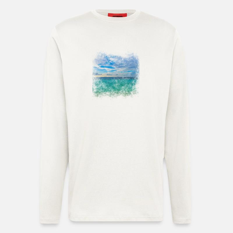Malediven Inseln Meer - Langarmshirt - made by SPREAD  - OFF WHITE