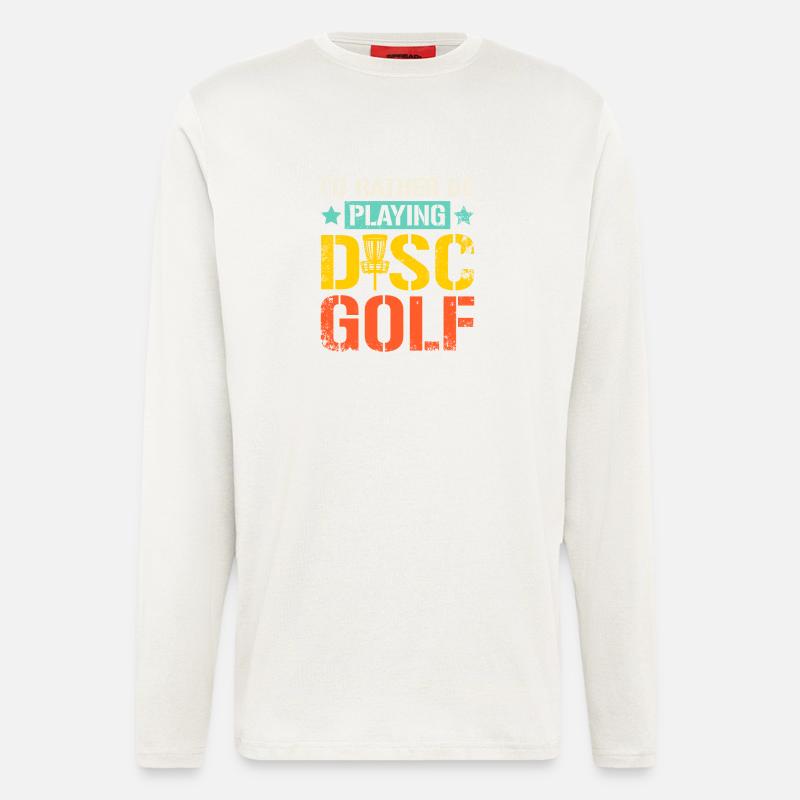 Rather be playing disc golf - Langarmshirt - made by SPREAD  - OFF WHITE