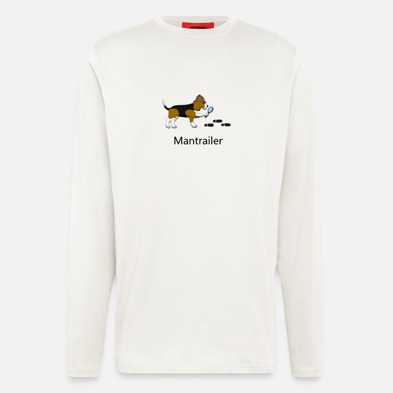 Mantrailing Beagle - Longsleeve - made by SPREAD  - OFF WHITE