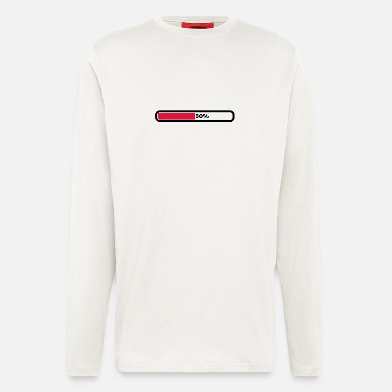 50 percent - Manches longues bio décontracté fabriqué en UE - OFF WHITE