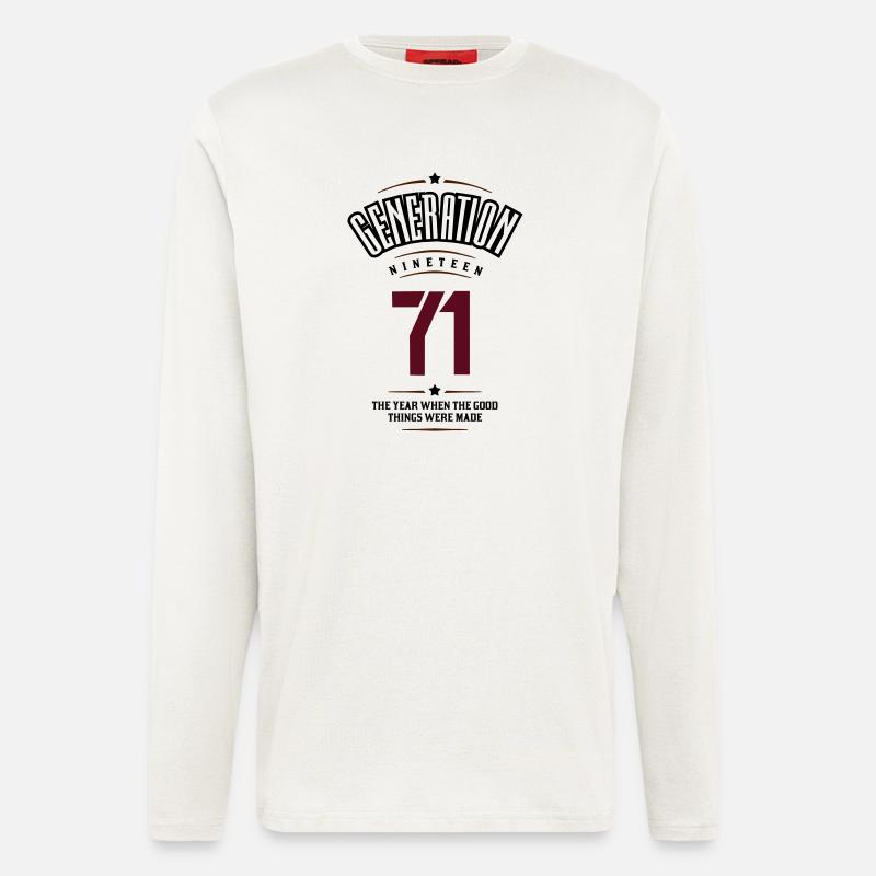 Generation 1971 - Langarmshirt - made by SPREAD  - OFF WHITE
