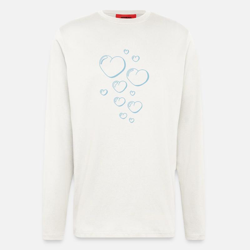 coeur de Bulle - Manches longues bio décontracté fabriqué en UE - OFF WHITE