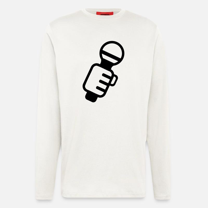 Mikrofon - Langarmshirt - made by SPREAD  - OFF WHITE