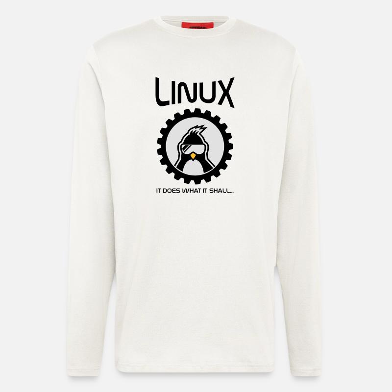 linux tut was es soll - Langarmshirt - made by SPREAD  - OFF WHITE