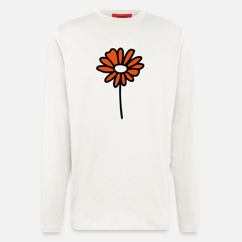 Blume Gänseblümchen - V2 - Langarmshirt - made by SPREAD  - OFF WHITE