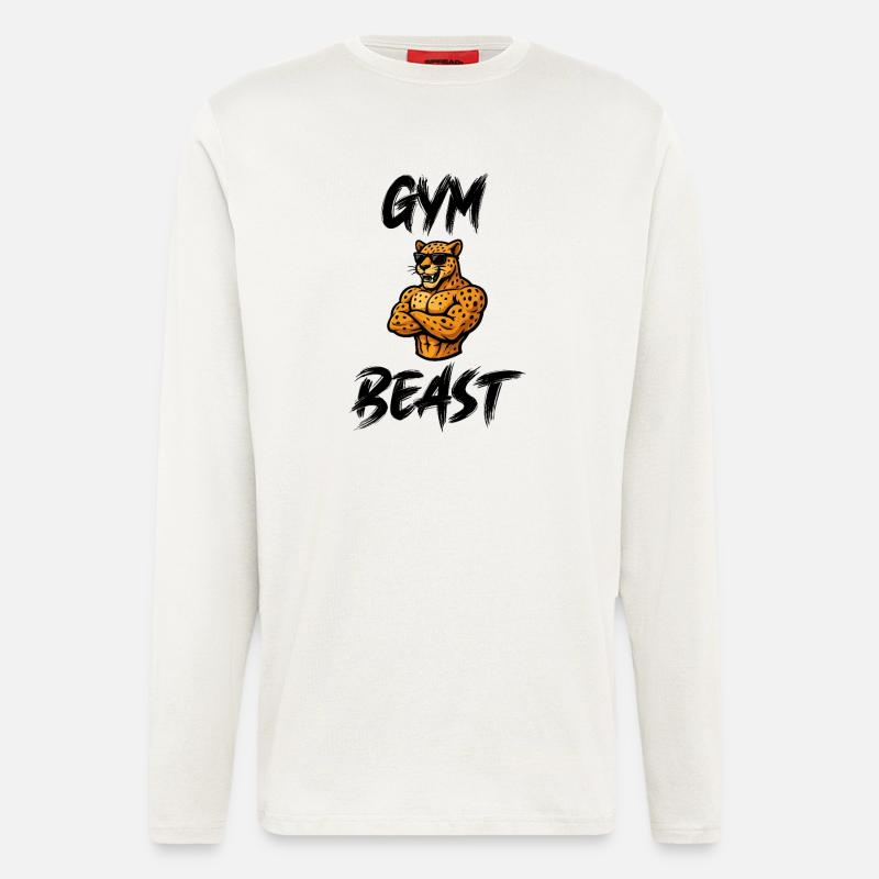 gepard comic gym - Langarmshirt - made by SPREAD  - OFF WHITE