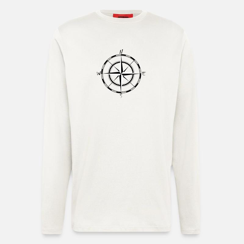 compass - Longsleeve - made by SPREAD  - OFF WHITE