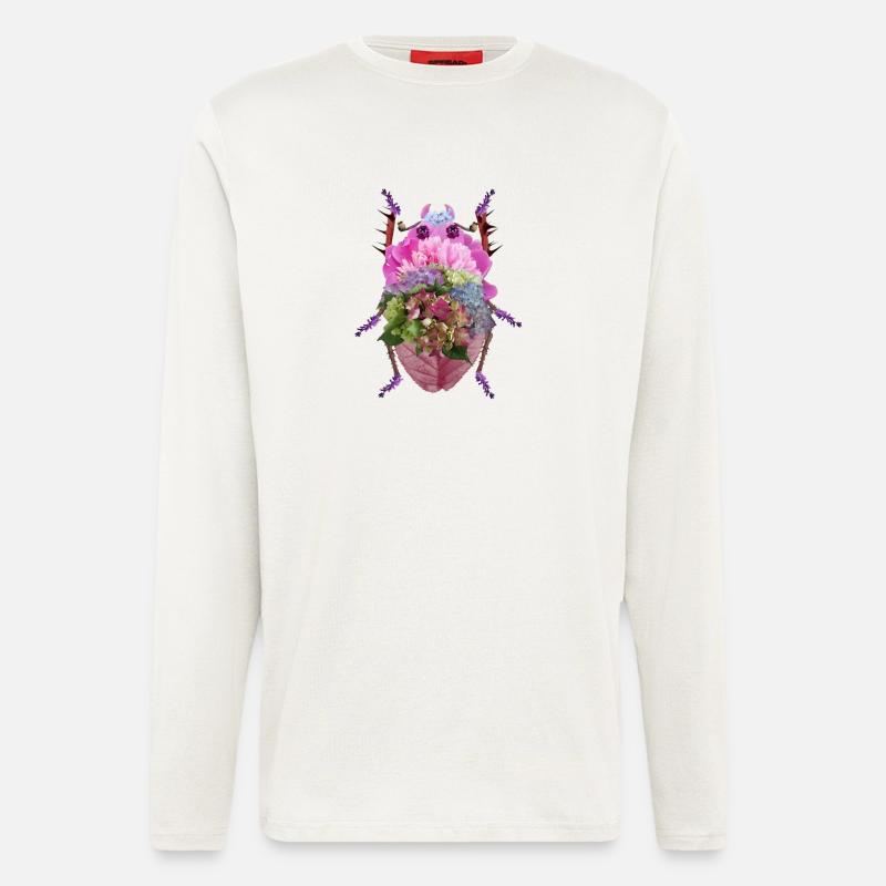 Bunter Blütenkäfer - Langarmshirt - made by SPREAD  - OFF WHITE