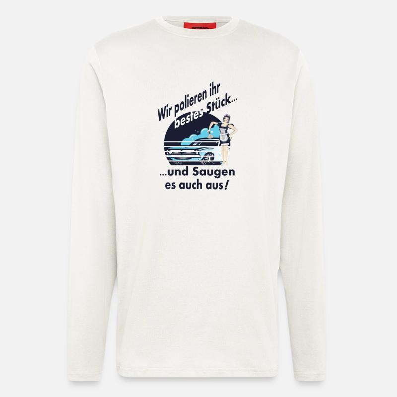 Auto Wäsche - Langarmshirt - made by SPREAD  - OFF WHITE