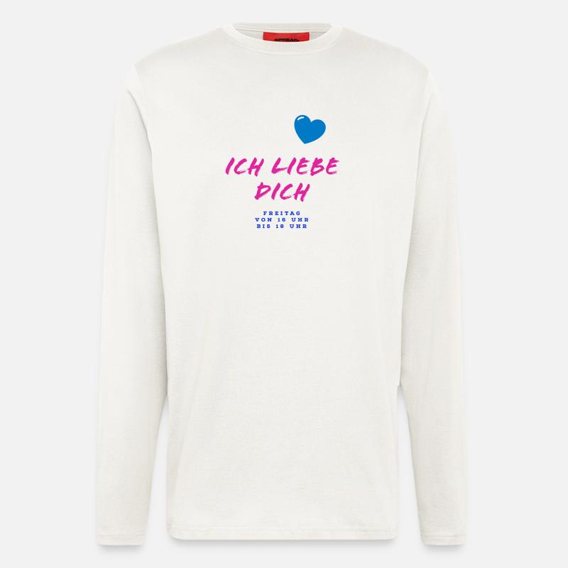 Herzliche Liebesbotschaft im Graffiti-Stil - Langarmshirt - made by SPREAD  - OFF WHITE