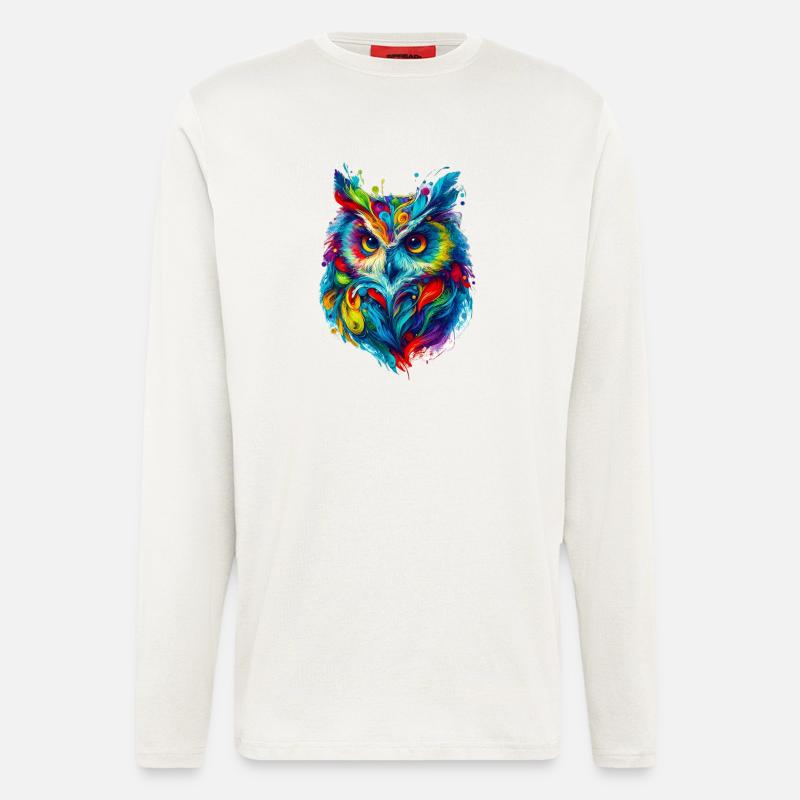 Eule - Langarmshirt - made by SPREAD  - OFF WHITE