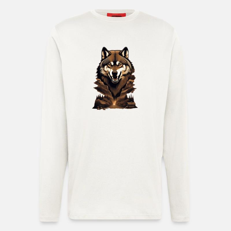 WolfMountain - Longsleeve - made by SPREAD  - OFF WHITE