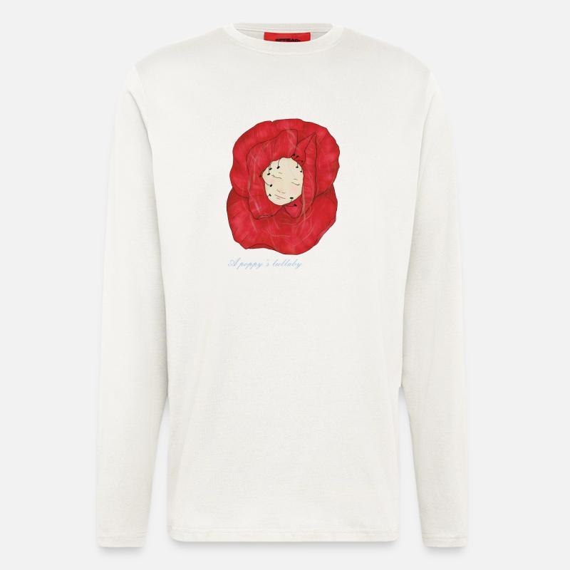 Ein einschläfernder Mohn - Langarmshirt - made by SPREAD  - OFF WHITE