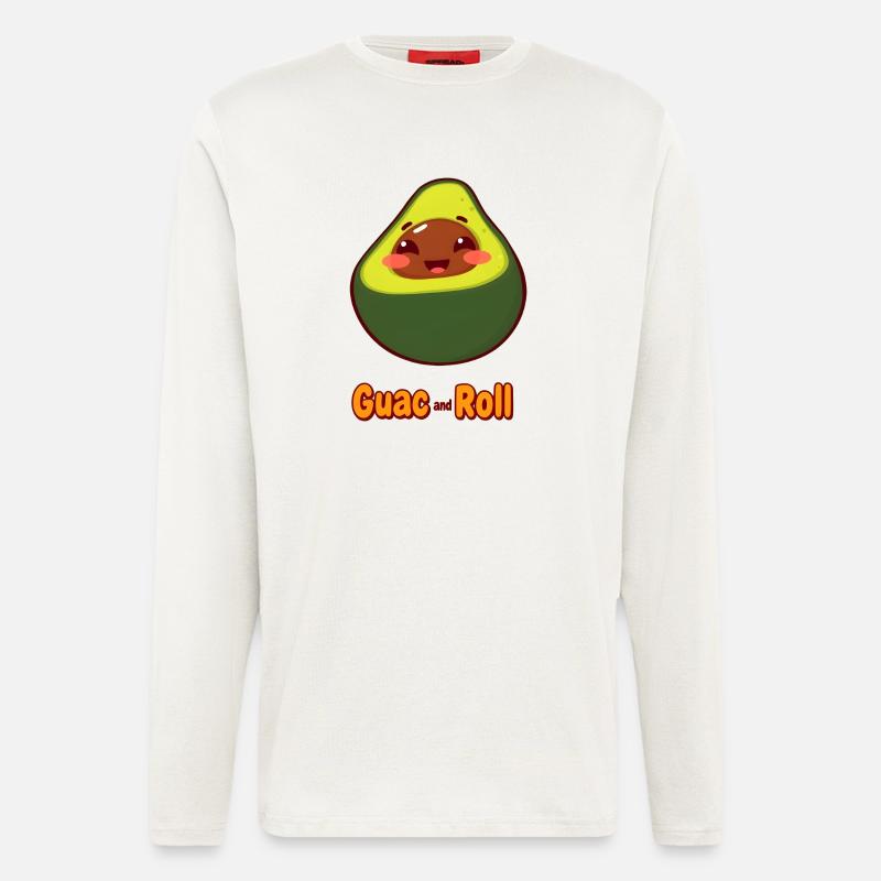 Guac und Roll Avocado Design - Langarmshirt - made by SPREAD - OFF WHITE