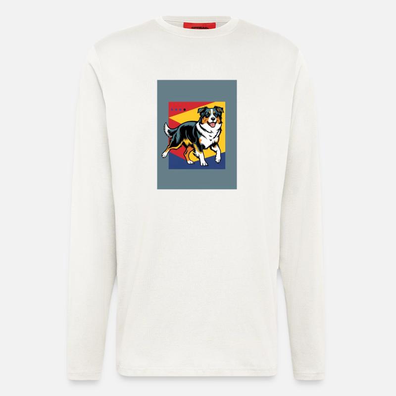 Australischer Schäferhund - Langarmshirt - made by SPREAD  - OFF WHITE
