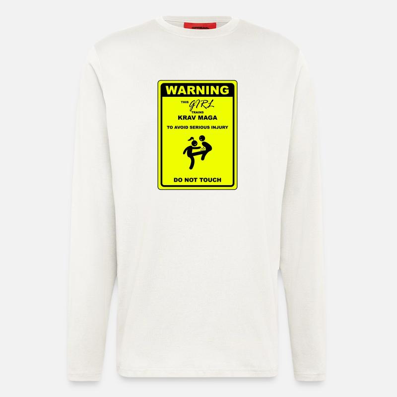 Warning! This girl does Krav Maga - Longsleeve - made by SPREAD  - OFF WHITE