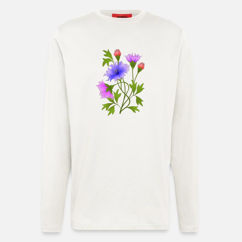 Blumen - Langarmshirt - made by SPREAD  - OFF WHITE