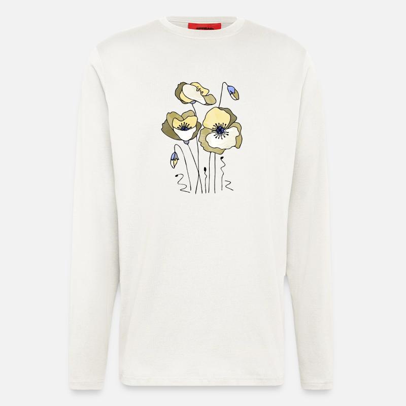 Blumen - Langarmshirt - made by SPREAD  - OFF WHITE