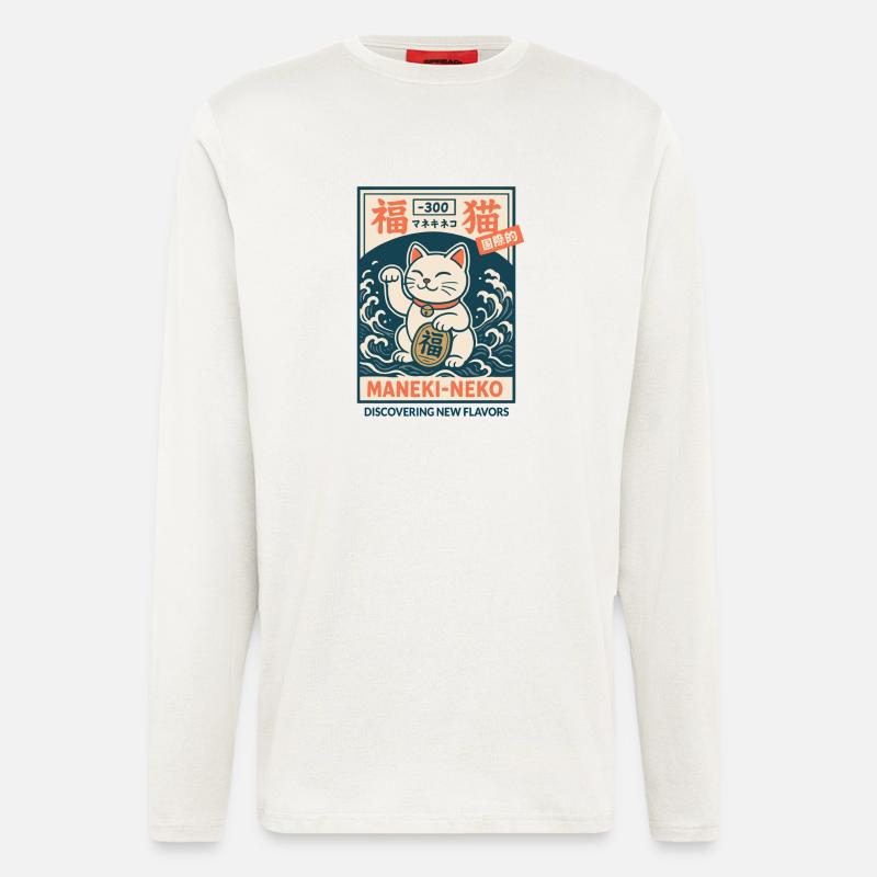 Maneki-neko - Langarmshirt - made by SPREAD  - OFF WHITE