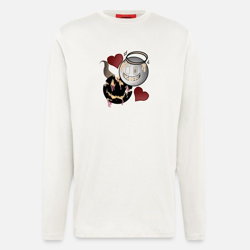 Engel und Teufel Design  - Langarmshirt - made by SPREAD  - OFF WHITE