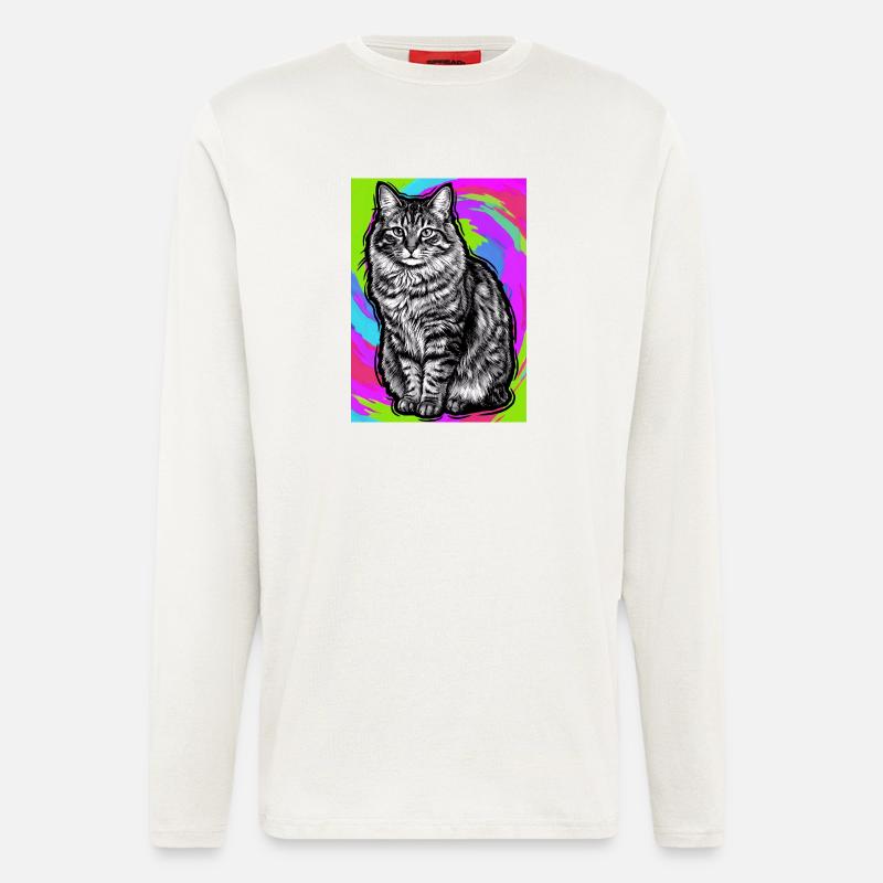 chat - Manches longues bio décontracté fabriqué en UE - OFF WHITE