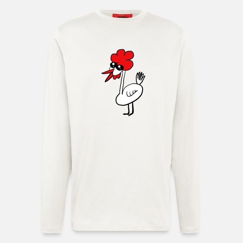 chicken chickens poultry funny - Longsleeve - made by SPREAD  - OFF WHITE