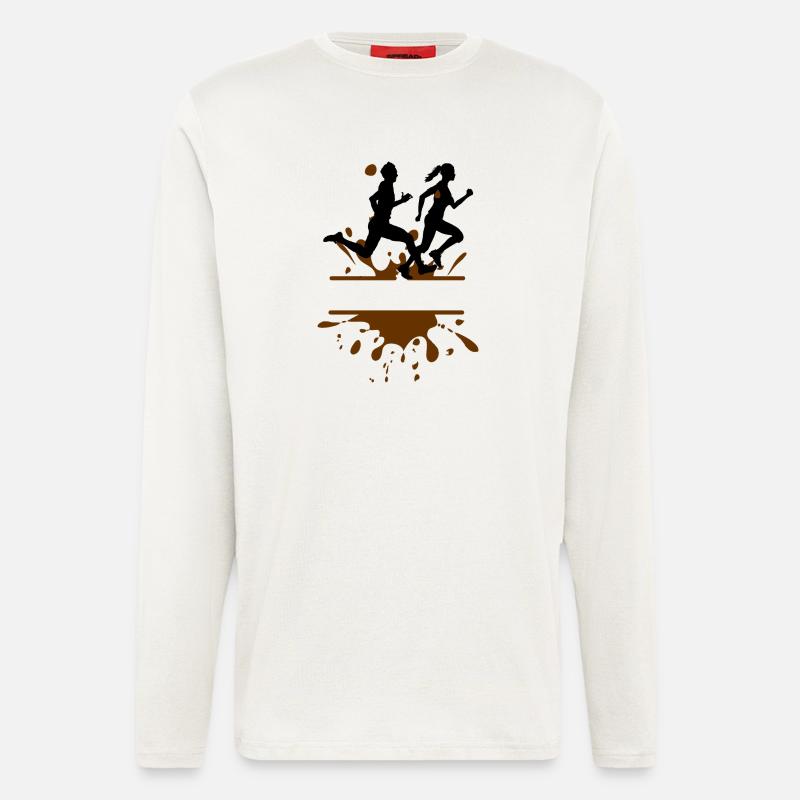 Mud Run Challenge – Man & Woman Mud - Longsleeve - made by SPREAD  - OFF WHITE