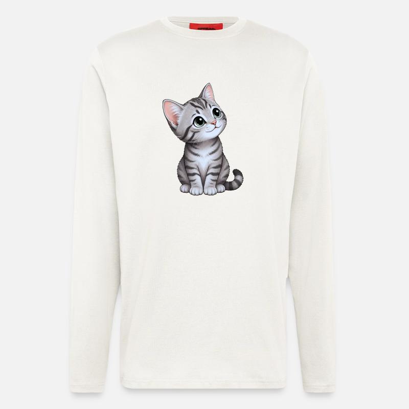 cute kitten - Longsleeve - made by SPREAD - OFF WHITE