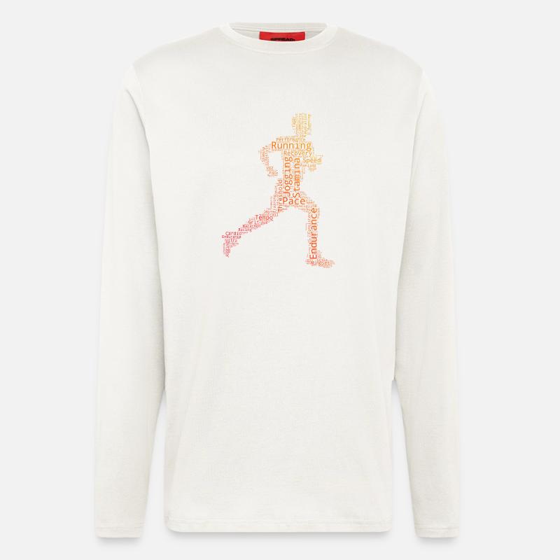 Geschenkidee für einen Running mit Running - Langarmshirt - made by SPREAD - OFF WHITE