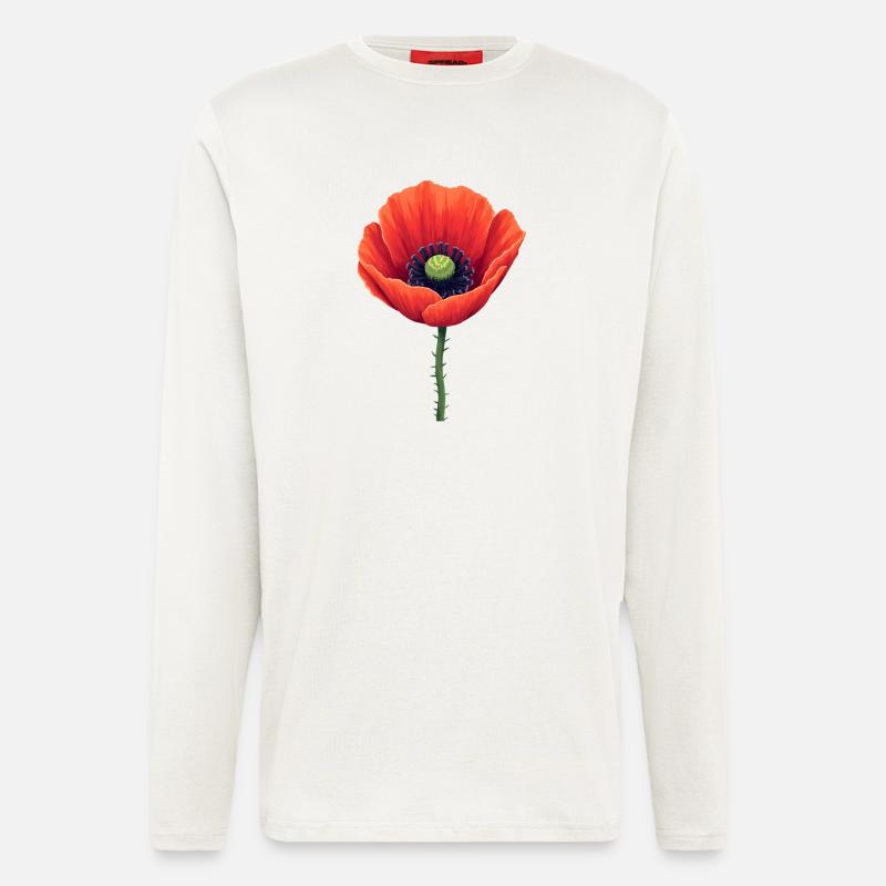 Corn poppy - Longsleeve - made by SPREAD - OFF WHITE