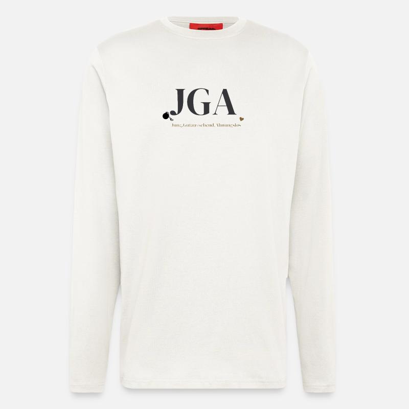 Junggesellenabschied Herzdesign - Langarmshirt - made by SPREAD  - OFF WHITE