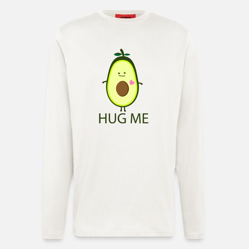 Hug me - Avocado - Langarmshirt - made by SPREAD  - OFF WHITE