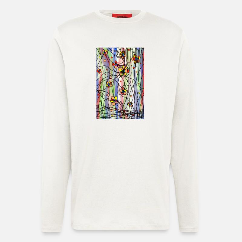 Blumen - Langarmshirt - made by SPREAD  - OFF WHITE