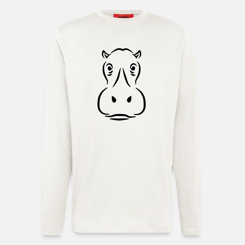 Nilpferd - Langarmshirt - made by SPREAD  - OFF WHITE