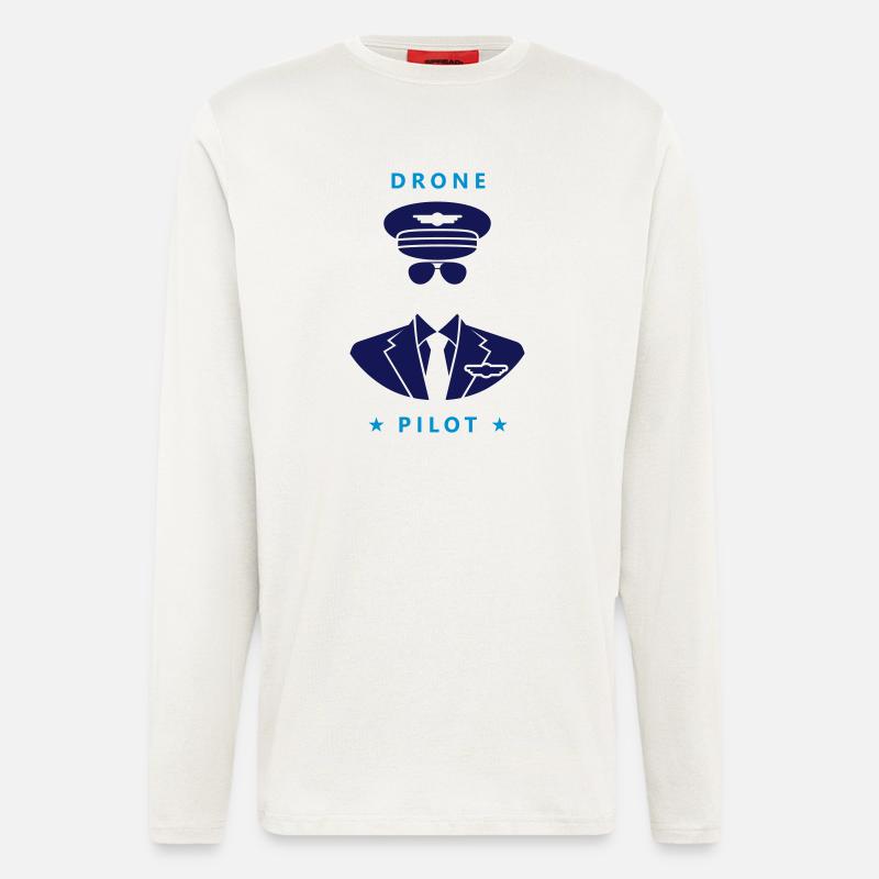 Drone Pilot - Langarmshirt - made by SPREAD  - OFF WHITE