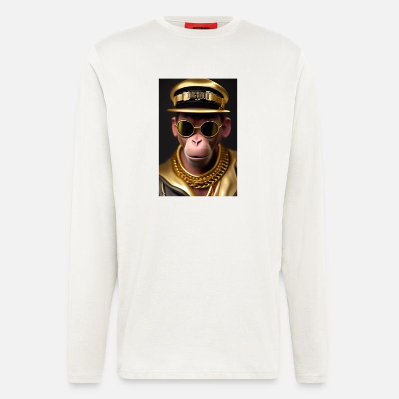Cool Monkey With Sunglasses - Longsleeve - made by SPREAD  - OFF WHITE