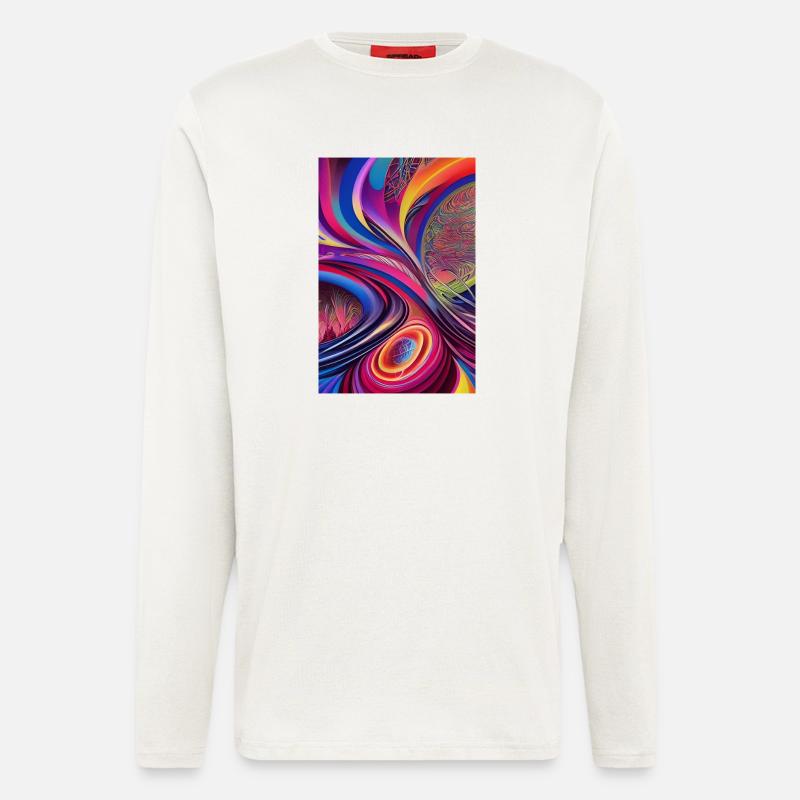 Abstrakte Kunst - Langarmshirt - made by SPREAD  - OFF WHITE