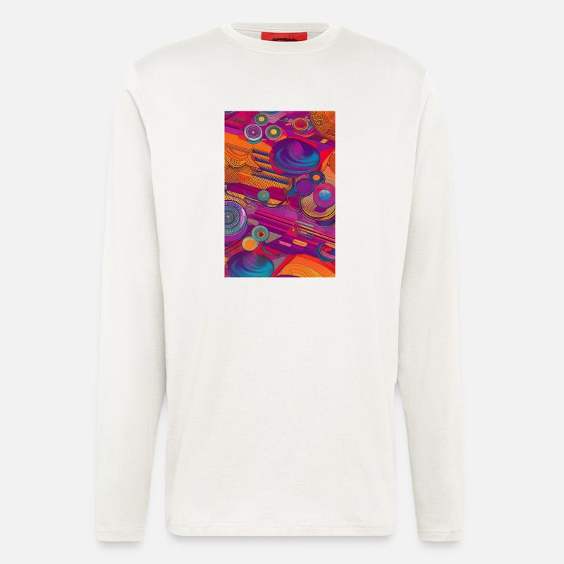 Retro Muster - Langarmshirt - made by SPREAD  - OFF WHITE