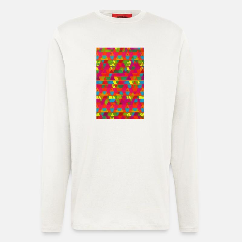 Retro Muster - Langarmshirt - made by SPREAD  - OFF WHITE