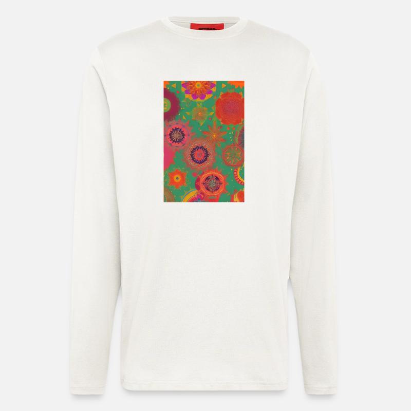 Retro Muster - Langarmshirt - made by SPREAD  - OFF WHITE