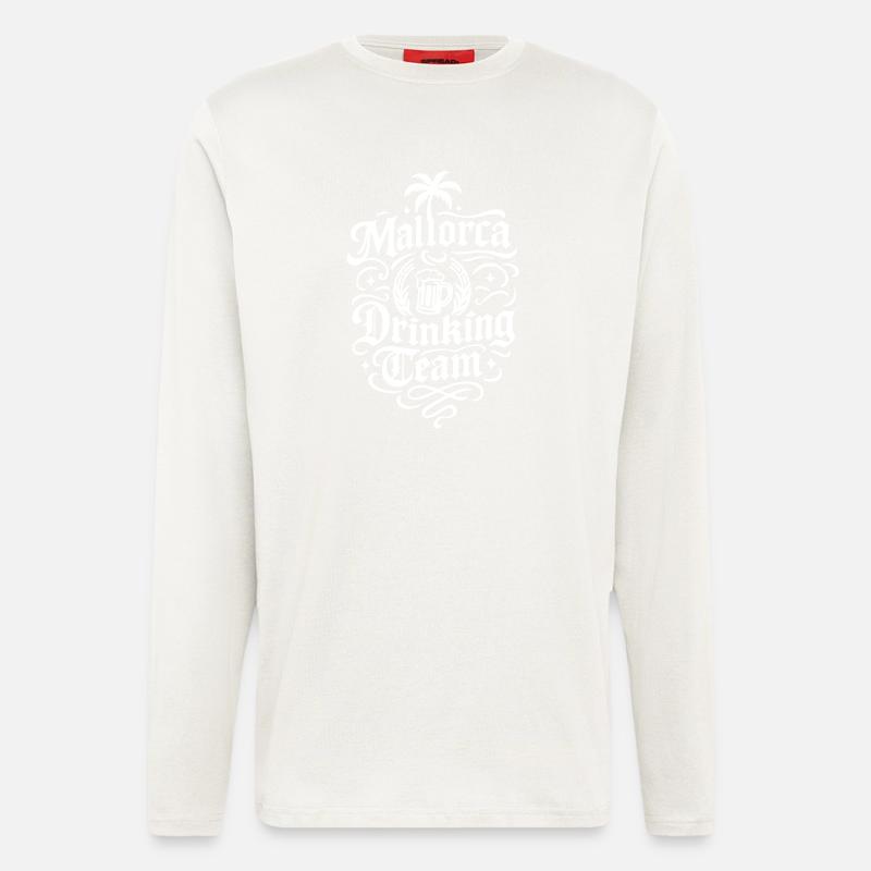 Mallorca Drinking Team - Langarmshirt - made by SPREAD  - OFF WHITE