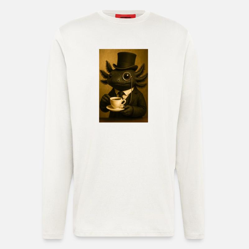 Raffiniertes Axolotl-Gebräu - Langarmshirt - made by SPREAD  - OFF WHITE