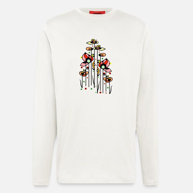 Blumen - Langarmshirt - made by SPREAD  - OFF WHITE