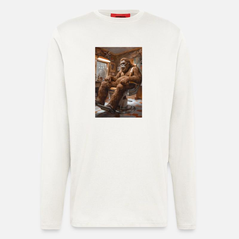 Gorilla wird gepflegt - Langarmshirt - made by SPREAD  - OFF WHITE