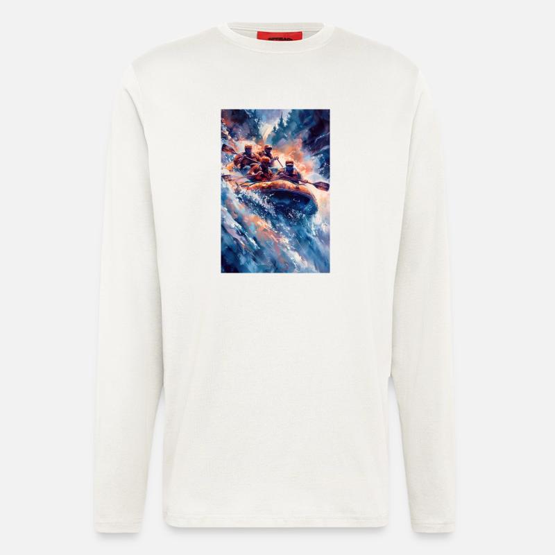 Team Rush Through Wild Rapids - Longsleeve - made by SPREAD  - OFF WHITE